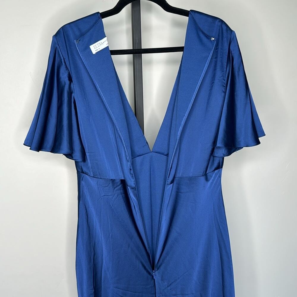 NWT IEENA for MAC DUGGAL Blue Flutter Sleeve V-Ne… - image 9